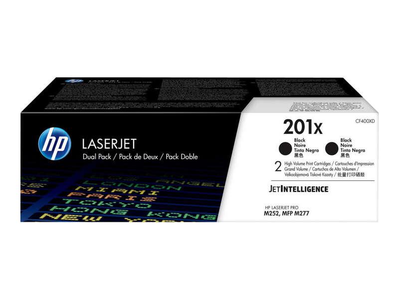 HP Confezione da 2 cartucce toner nero originale ad alta capacità LaserJet 201X
