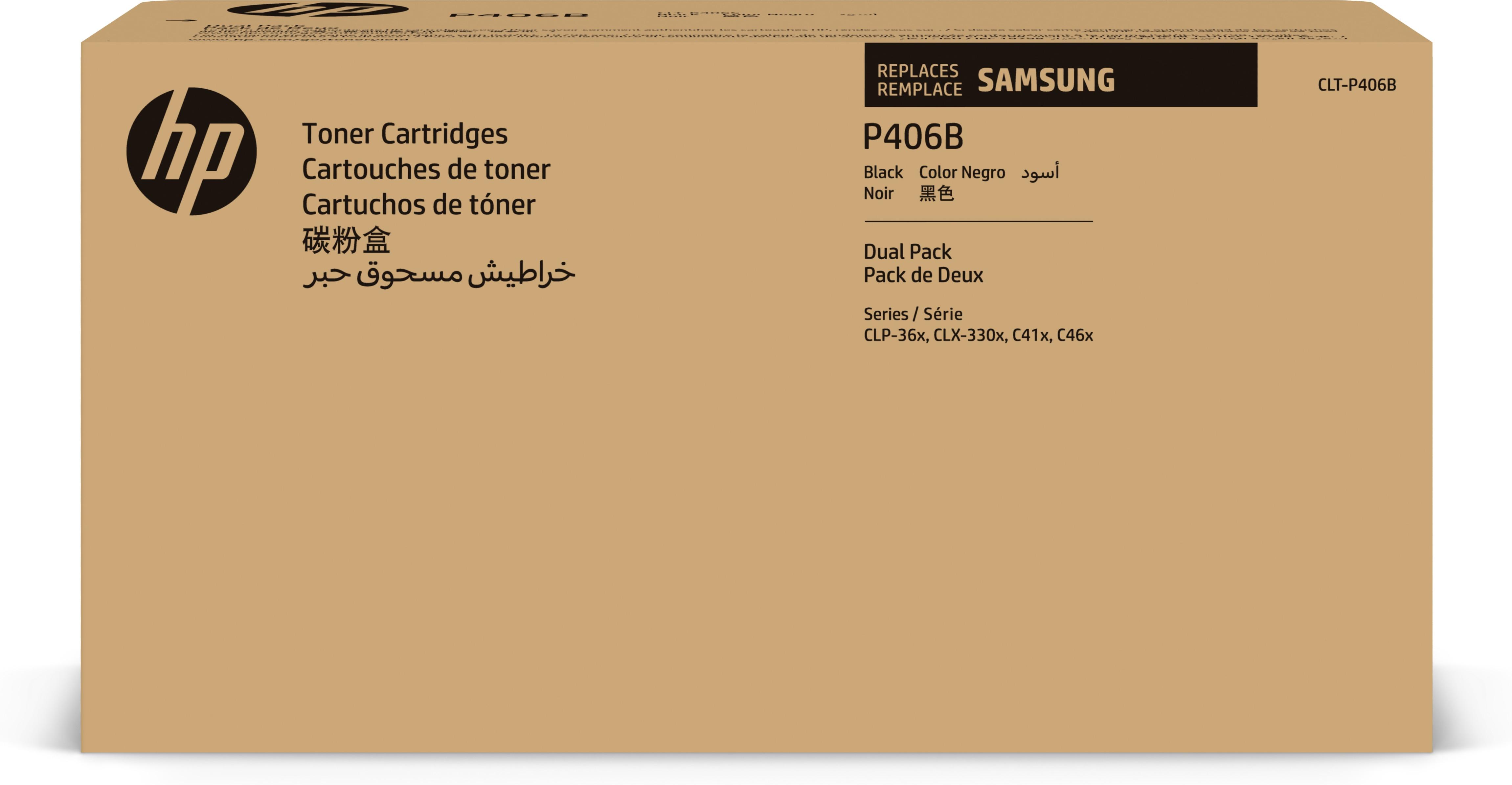 Samsung Confezione da 2 cartucce toner originali HP CLT-P406B (nero)