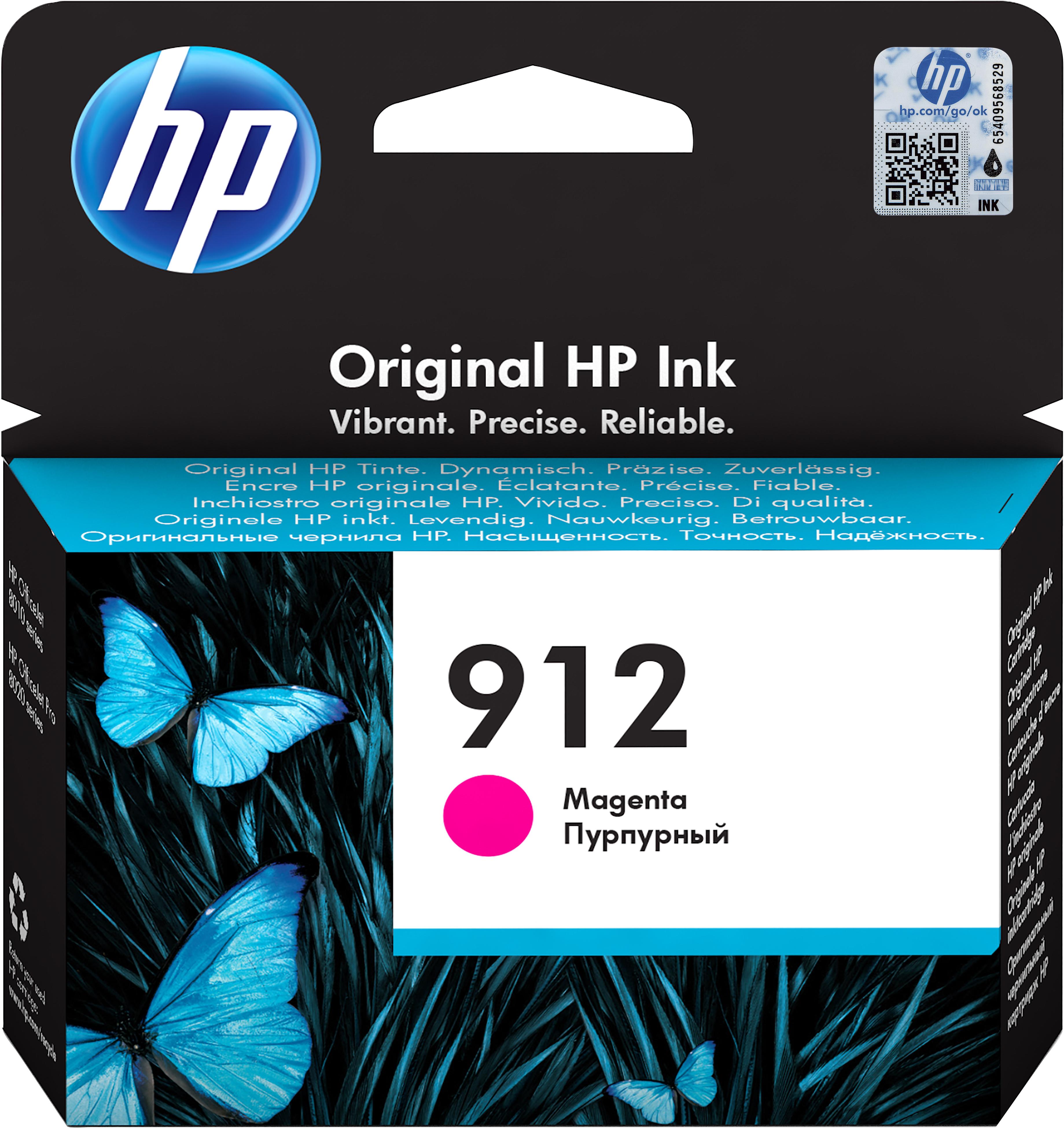 HP 912 Magenta Original Ink Cartridge - Ink - [M] - per HP Officejet 8010/8010e series, HP OfficeJet Pro 8020/8020e series