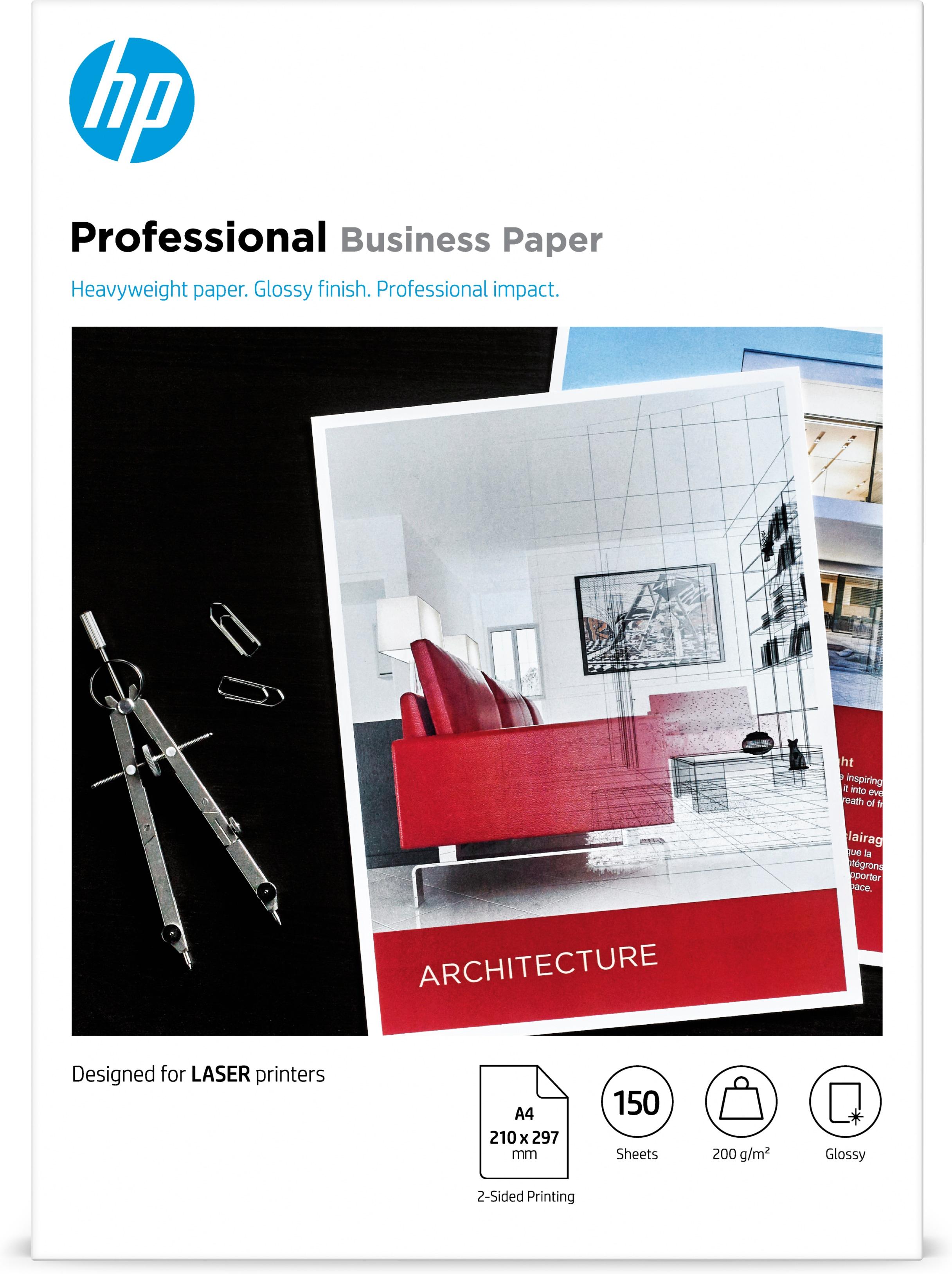 HP Carta lucida Professional Business, 200 g/m2, A4 [210 x 297 mm], 150 fogli (HP PROF GLS LJ A4 200G 150SH - FSC PAPER)