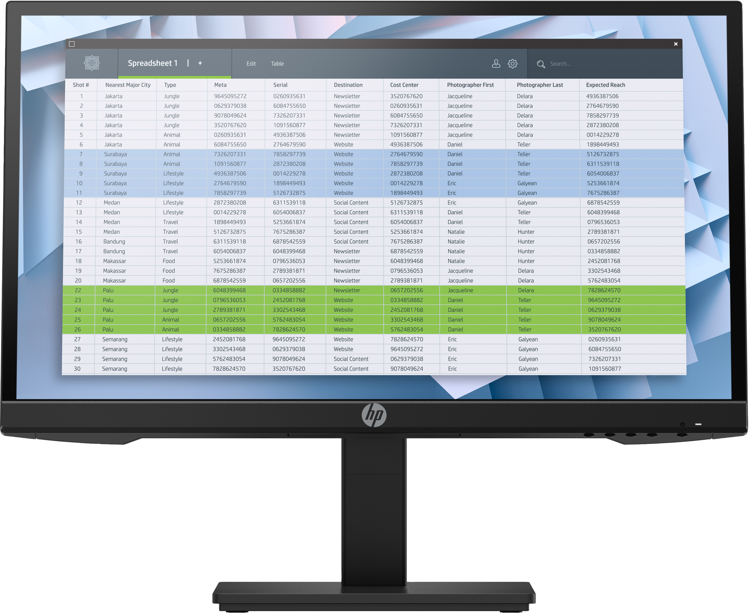 HP P22H G4 FHD MONITOR .