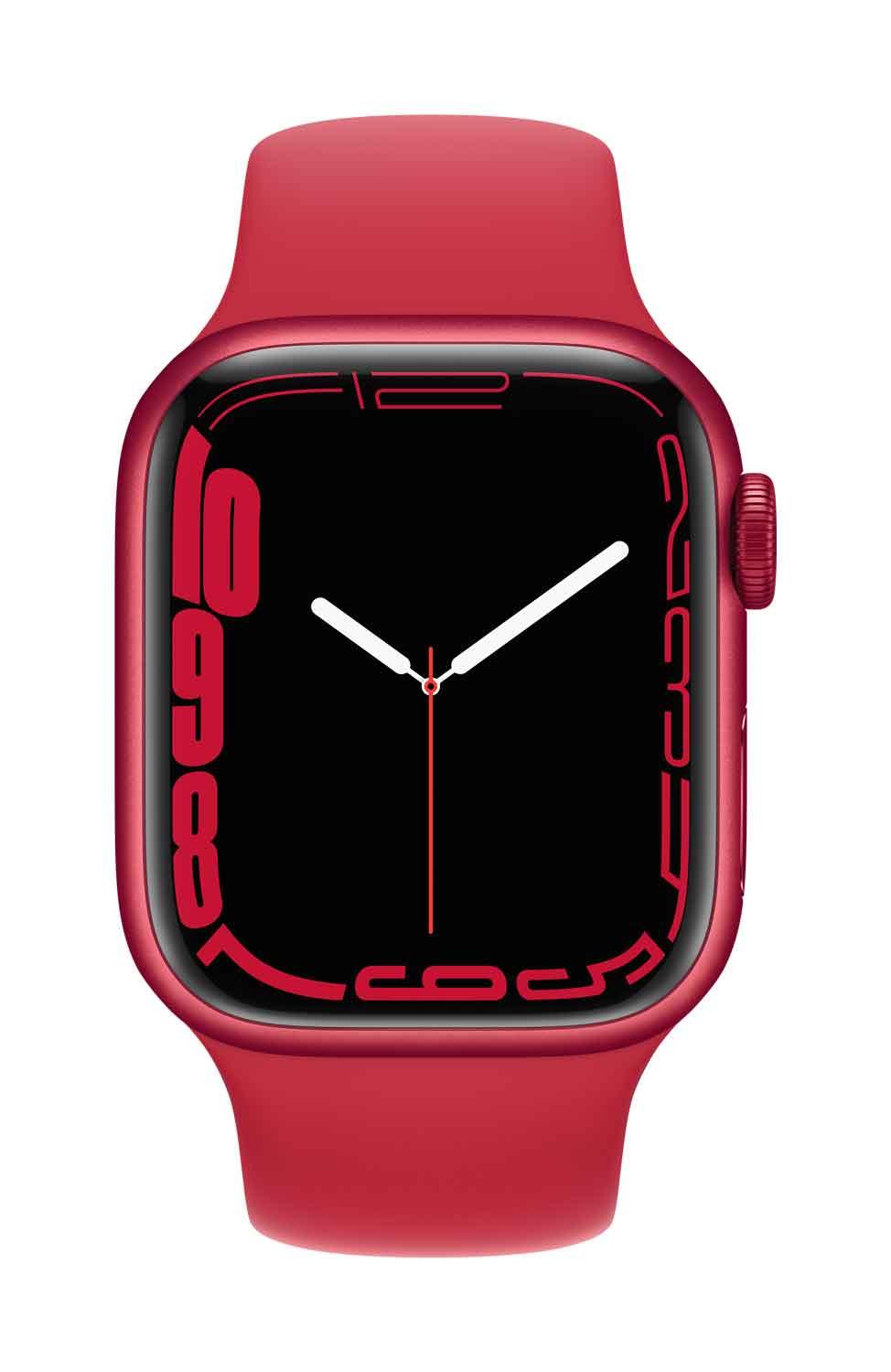 Apple Watch Series 7 (GPS + Cellular) 41mm Gancio in alluminio 32 GB rosso (nastro sportivo, rosso)