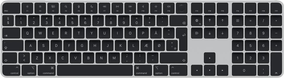 Apple Magic Keyboard con Touch ID e tastierino numerico per Mac con chip - Danese - Tasti neri (MAGIC KEYBOARD TOUCH ID FOR M1
