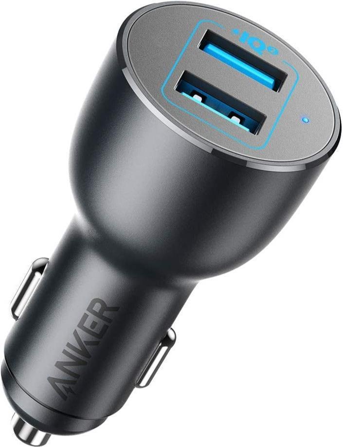 Caricatore per auto Anker PowerDrive III a 2 porte 36W nero