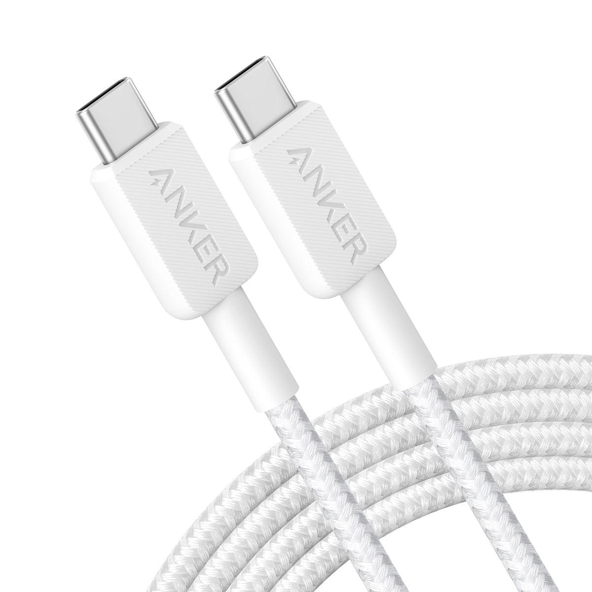 Anker 322 cavo USB 1,8 m USB C Bianco (322 USB-C TO USB-C CAB NYLON 1.8M WH)