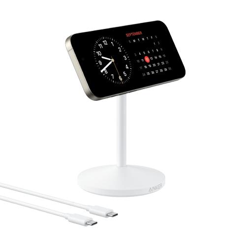 Anker MagGo Cuffie Auricolare Smartphone Orologio intelligente Bianco USB Carica wireless Ricarica rapida Interno