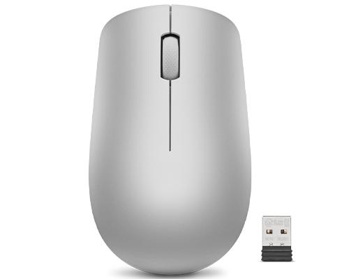 Lenovo 530 mouse Ambidestro RF Wireless Ottico 1200 DPI (530 Wireless Mouse Platinum - Grey [OC][RDKK] - Warranty: 12M)