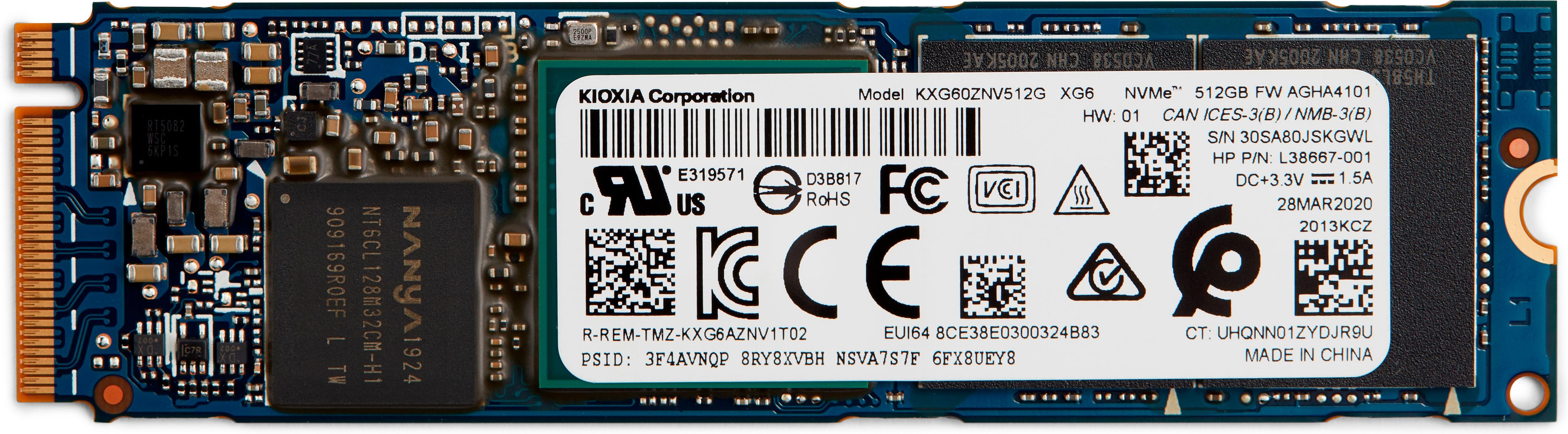 HP 512GB M.2 2280 PCIe NVMe 3x4