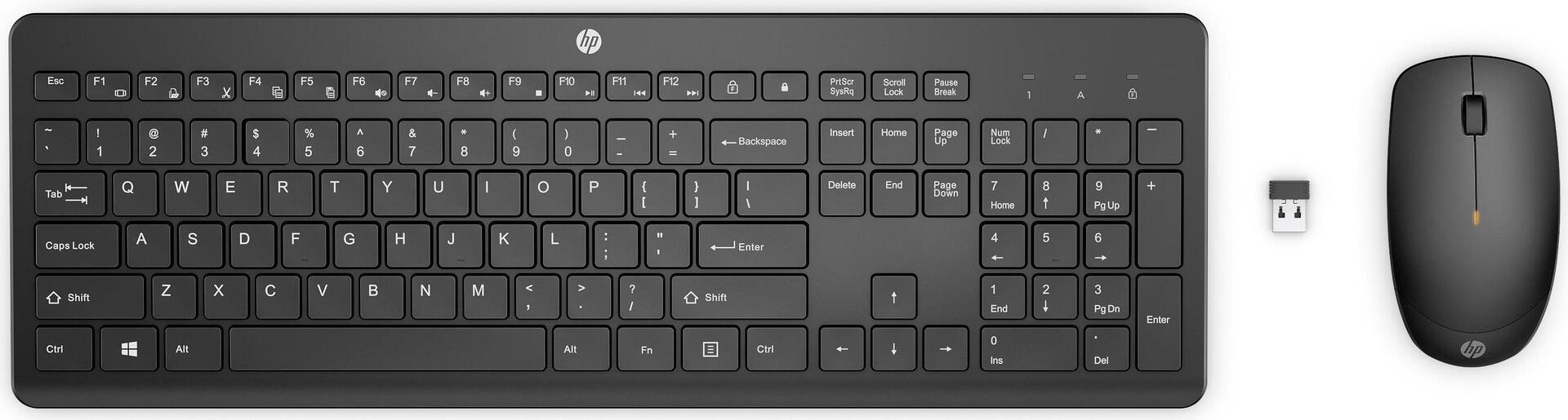 HP 235 - Set di tastiera e mouse - Wireless - Per Elite Mobile Thin Client MT645 G7, Pro Mobile Thin Client MT440 G3, ZBook Fur