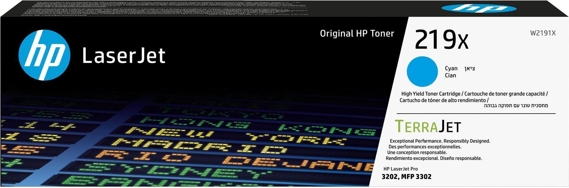HP 219X HY Cyan Org LJ Toner Cartridge