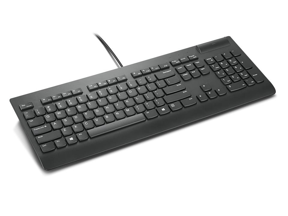 Lenovo 4Y41B69384 tastiera USB QWERTY Inglese UK Nero (USB Smartcard Keyboard UK - Warranty: 1 Year)