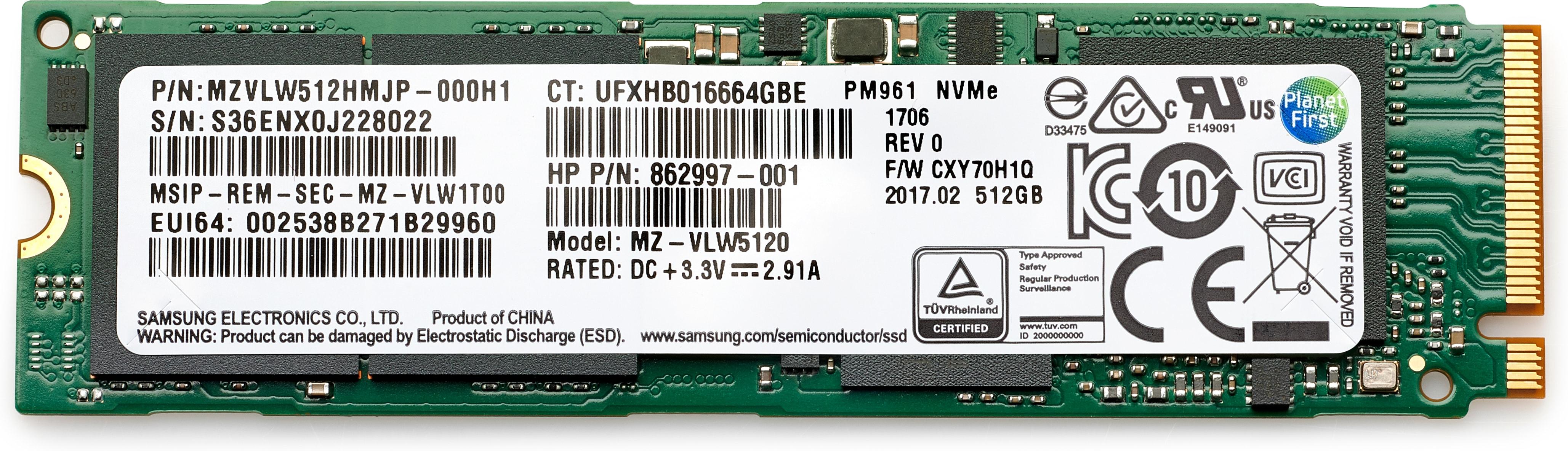HP 512GB PCIe 4x4 NVMe TLC SSD M.2 PCI Express 4.0 (SSD NVME - Warranty: 12M) [406L8AA]