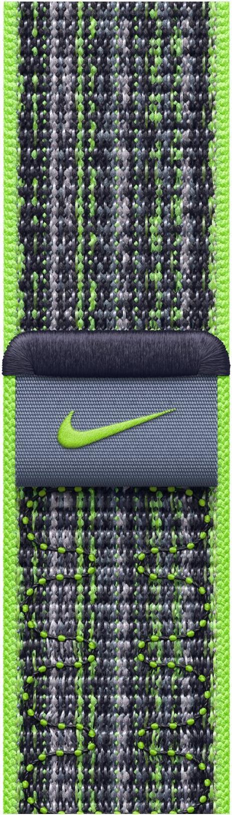 Apple MTL03ZM/A accessorio indossabile intelligente Band Multicolore Nylon (APPLE WATCH 41 BRIGHT GREEN/BLUE NSL)