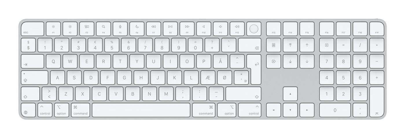 Apple Magic tastiera Universale USB + Bluetooth QWERTY Danese Bianco (MAGIC KEYBOARD TOUCH ID NUM KEY WH-DNK)