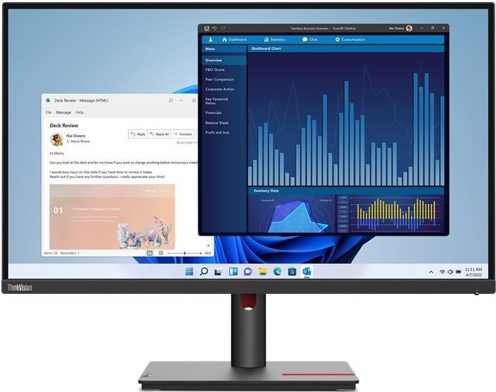 MONITOR LENOVO T27p-30 63A9GAT1EU 27" IPS/UHD/HDMI,DP,USB-C (90W)/Ethernet