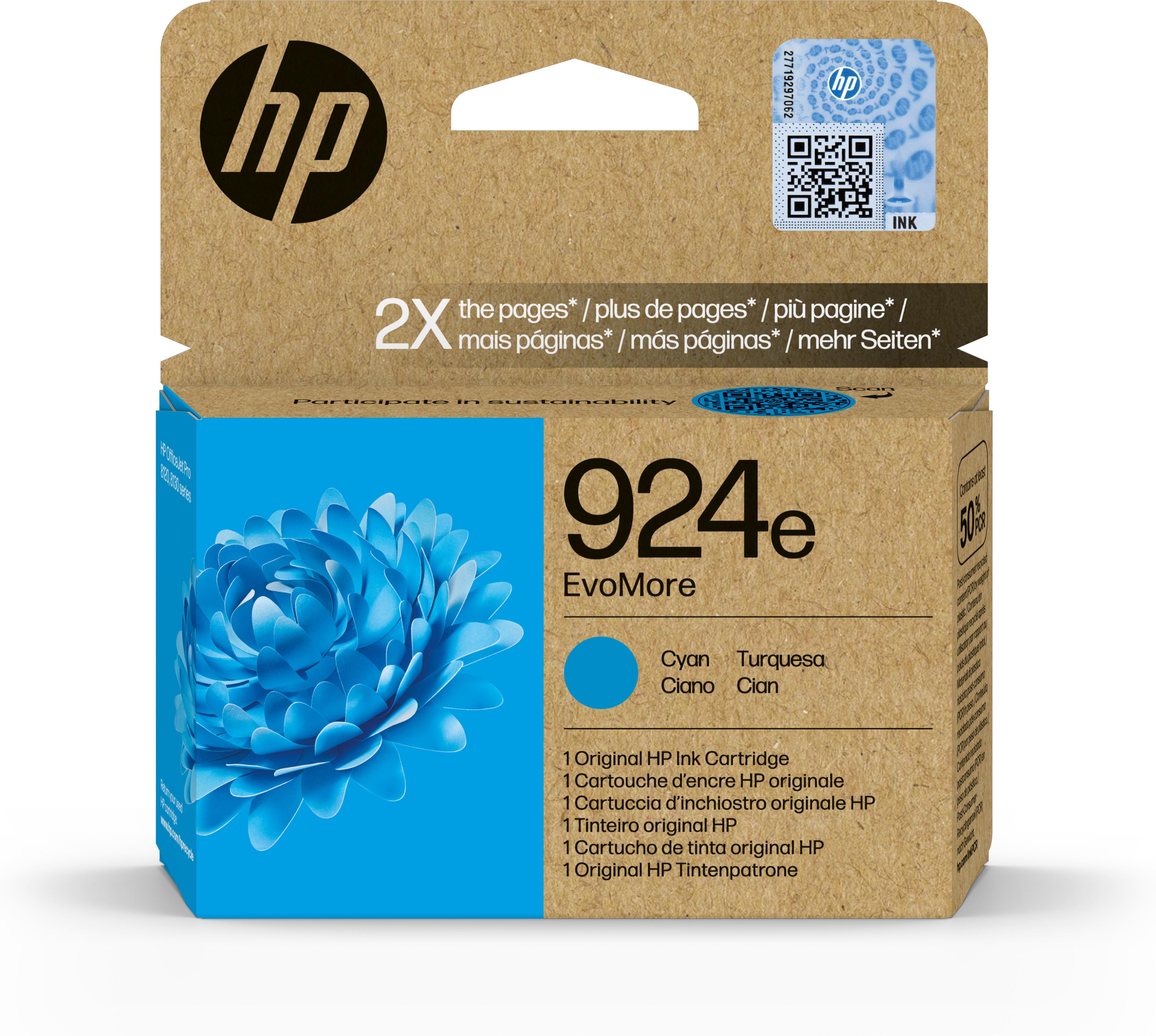 HP 924E EVOMORE CYAN -...