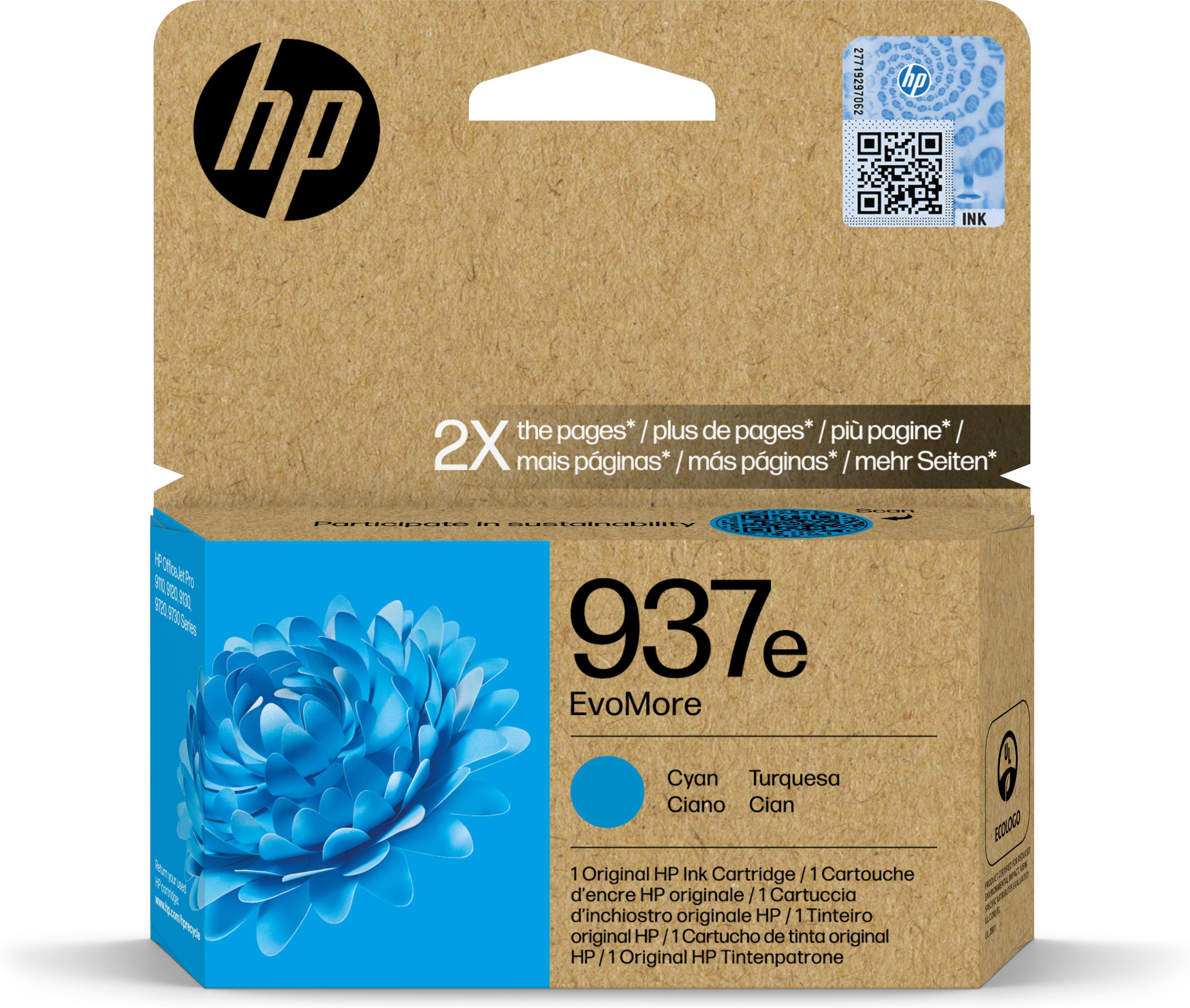 HP 937E EVOMORE CYAN -...
