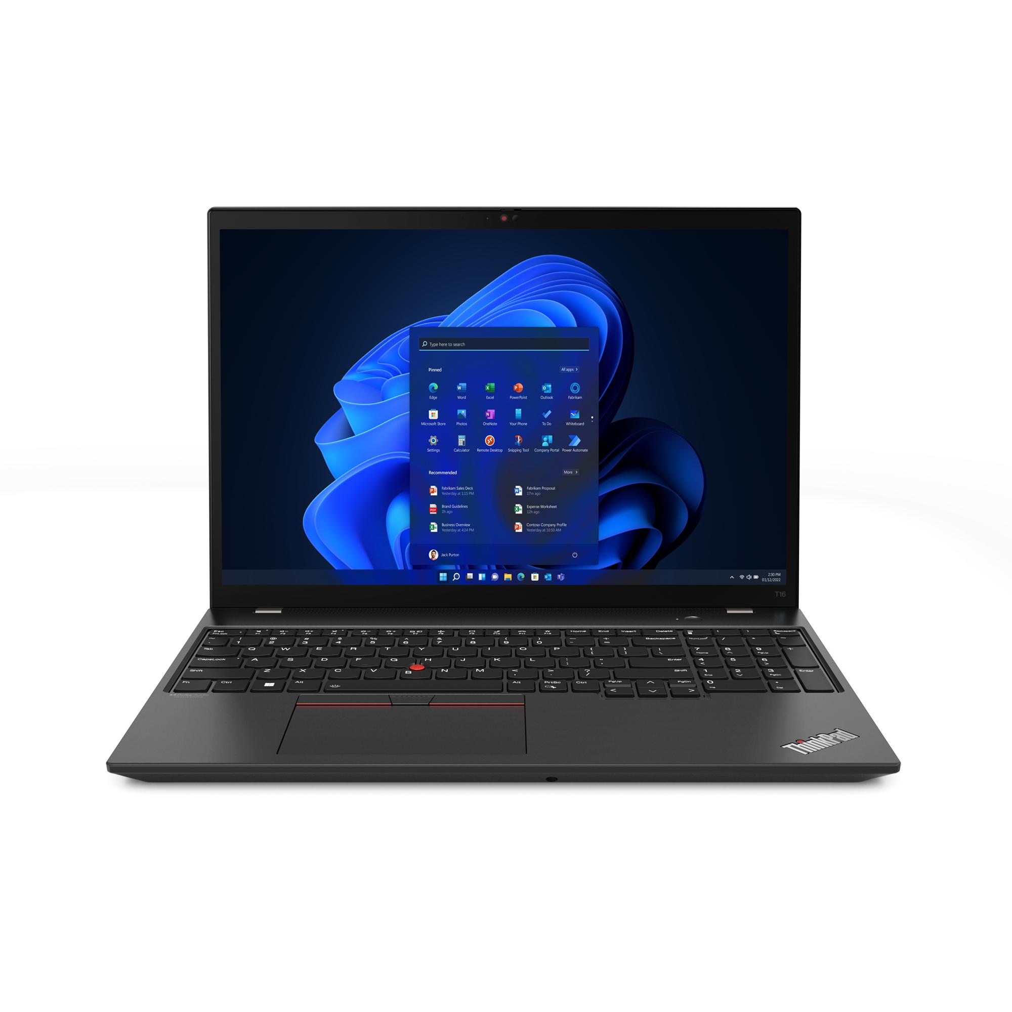 Lenovo ThinkPad T16 AMD Ryzen 7 PRO 6850U Computer portatile 406 cm (16") WUXGA 16 GB LPDDR5-SDRAM 512 GB SSD Wi-Fi 6E (802.11a