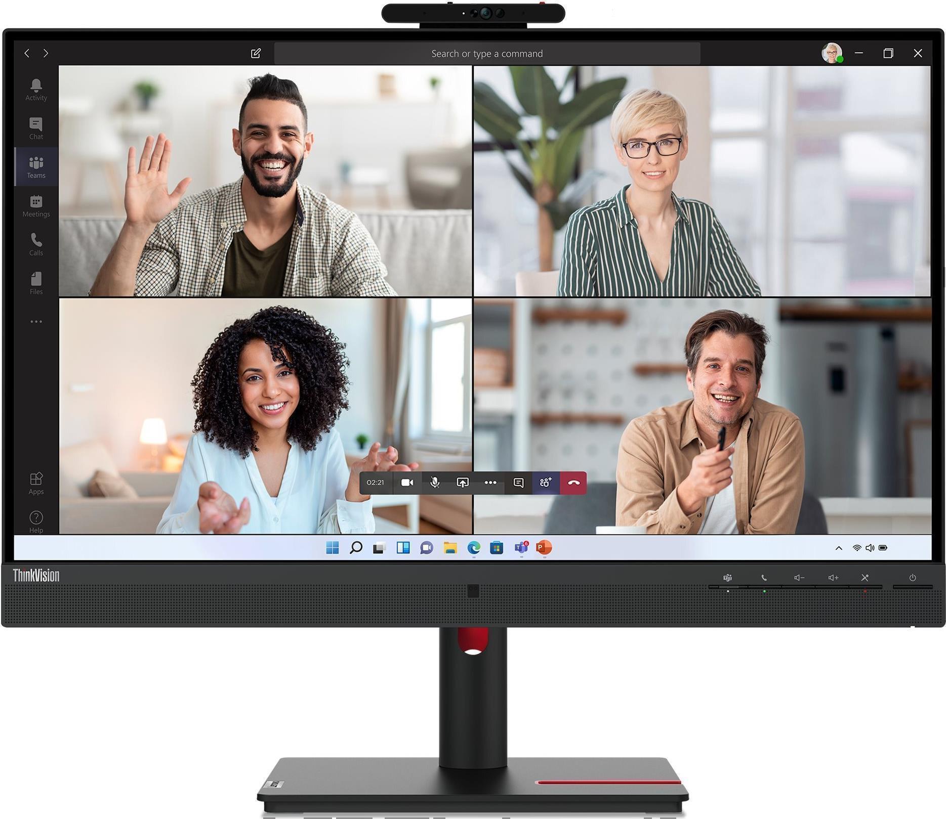MONITOR LENOVO T27hv-30 63D6UAT3EU 27" IPS/QHD/HDMI,DP,USB-C (90W) VOIP/Speakers/Webcam/Ethernet/Daisy chain