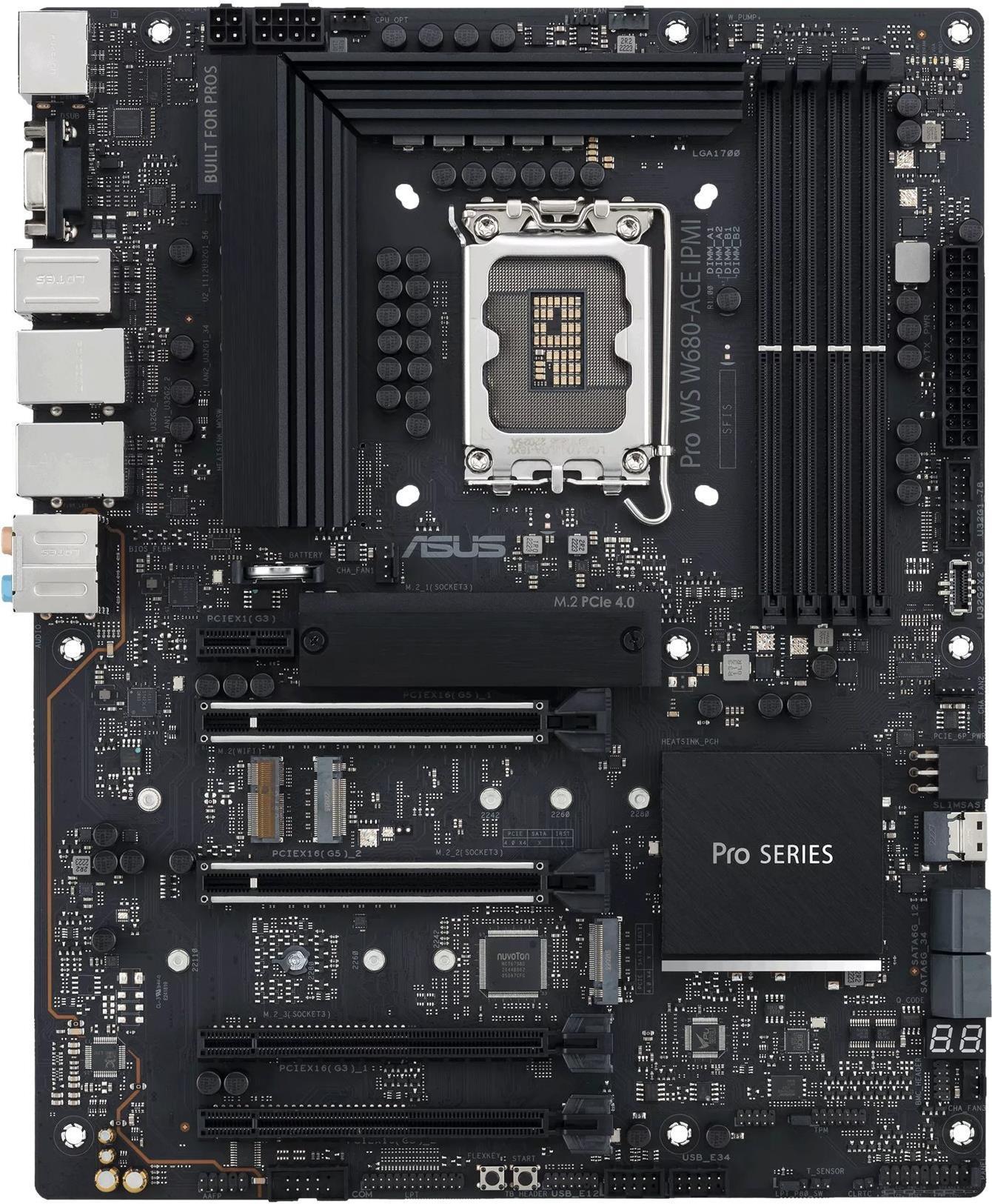 Pro WS W680-ACE IPMI - Scheda madre - ATX - Presa LGA1700 - Chipset W680 - USB 3.2 Gen 1 - USB 3.2 G