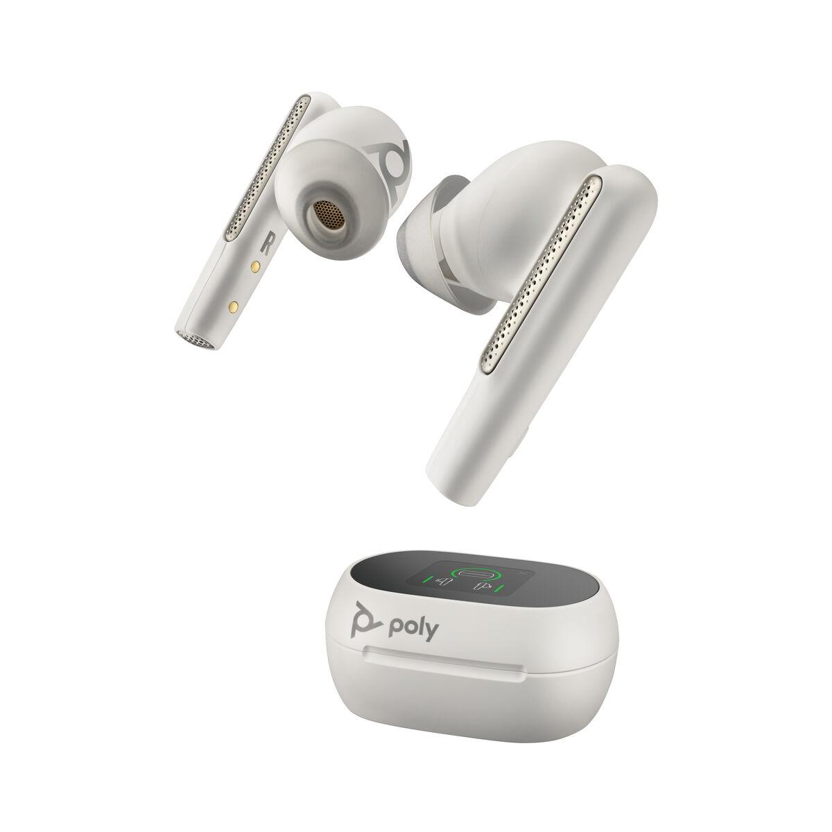 POLY Auricolari bianco sabbia Voyager Free 60+ UC M + Adattatore BT700 USB-A + Custodia di ricarica touchscreen