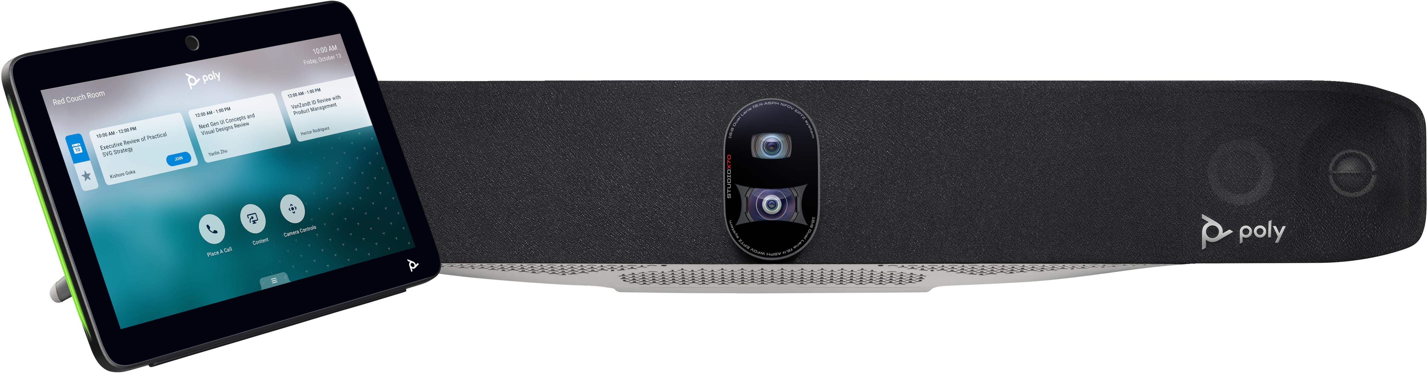POLY Studio X70 All-In-One Video Bar con kit controller TC10 senza cavo di alimentazione GSA/TAA