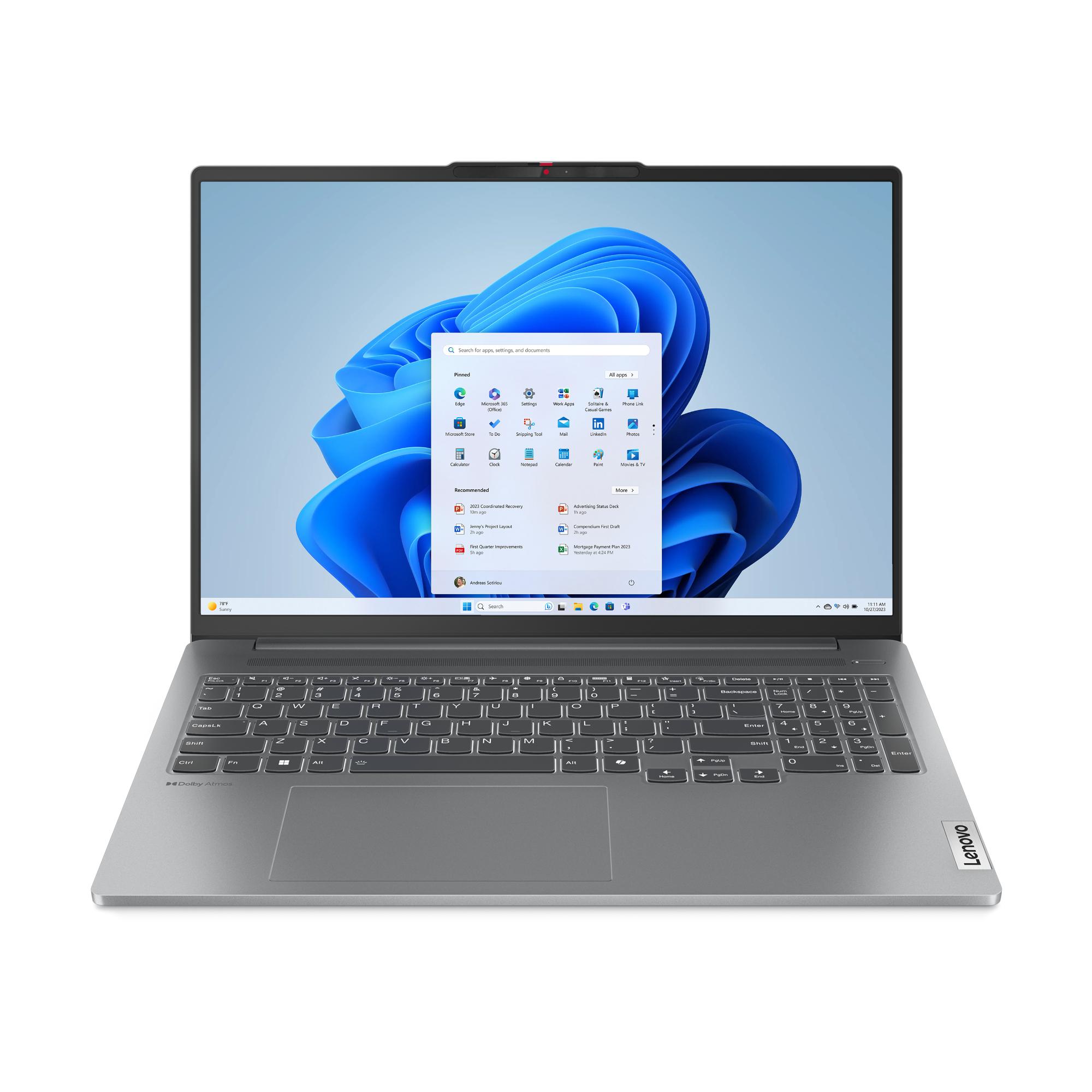 Lenovo IdeaPad Pro 5 16IMH9 Intel Core Ultra 9 185H Computer portatile 40,6 cm (16") WQXGA 32 GB LPDDR5x-SDRAM 1 TB SSD Wi-Fi 6