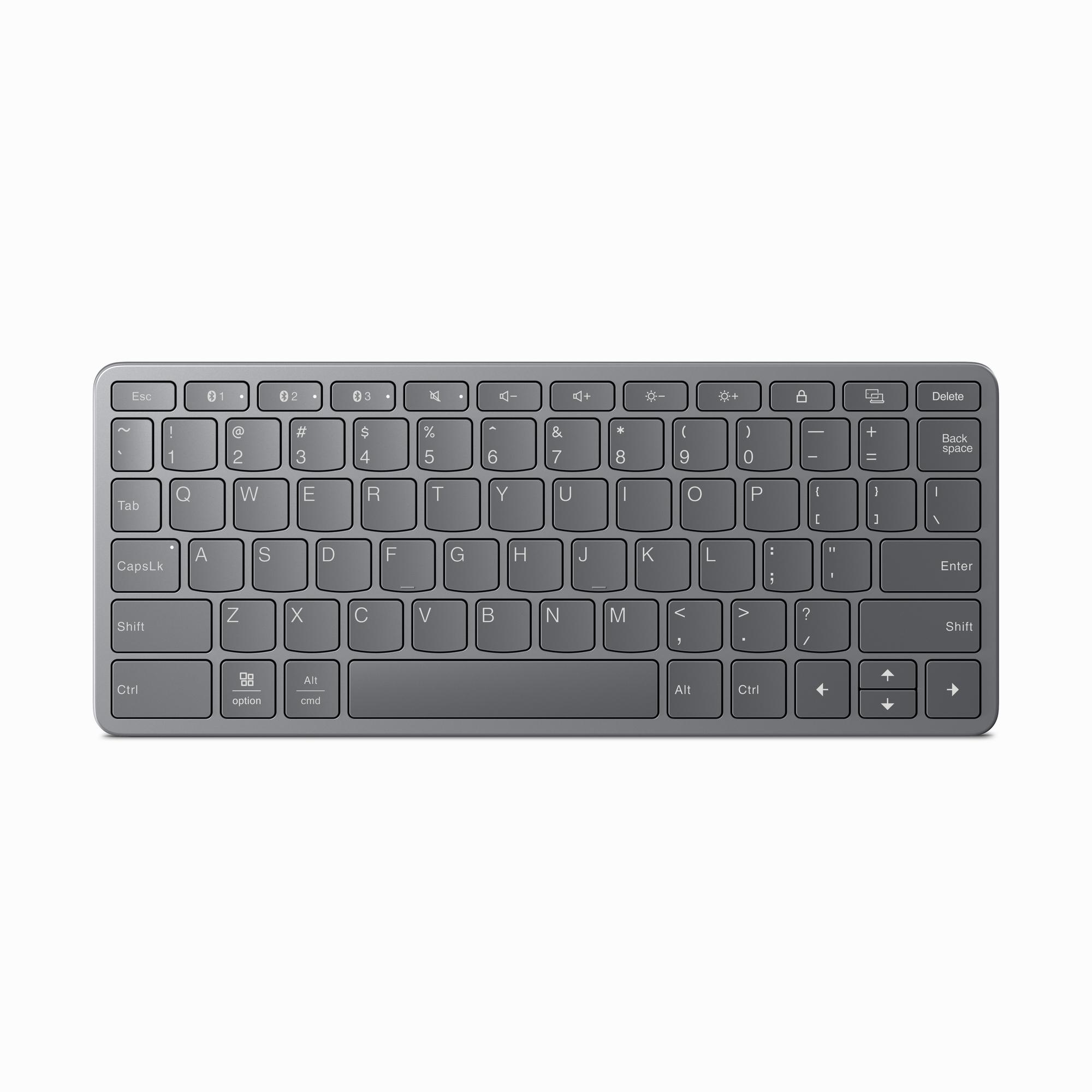 Lenovo ZG38C05814 tastiera USB Bluetooth QWERTY Grigio