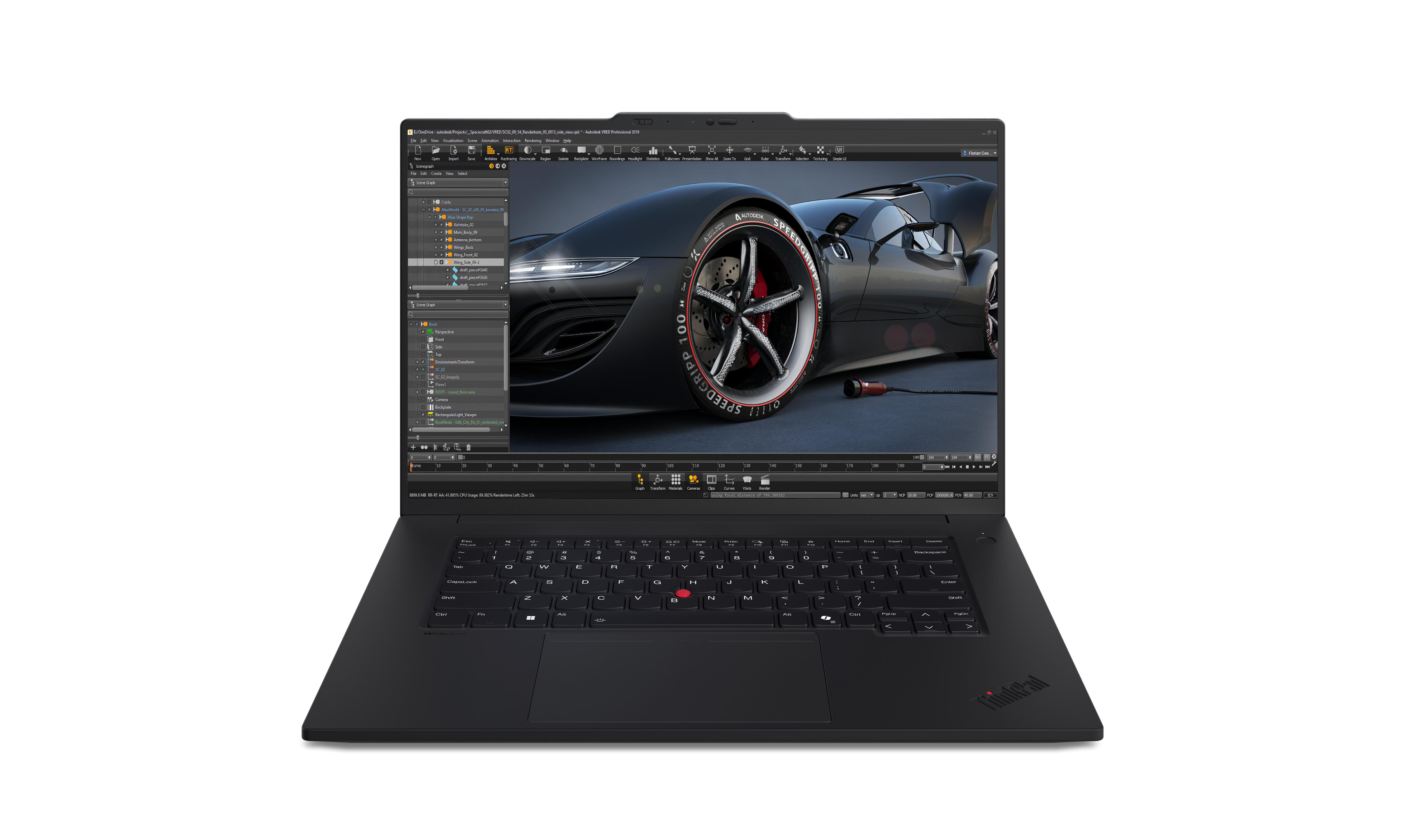 Lenovo ThinkPad P1 Gen 7 Intel Core Ultra 9 185H Workstation mobile 40,6 cm (16") WQXGA 64 GB LPDDR5x-SDRAM 2 TB SSD NVIDIA GeF