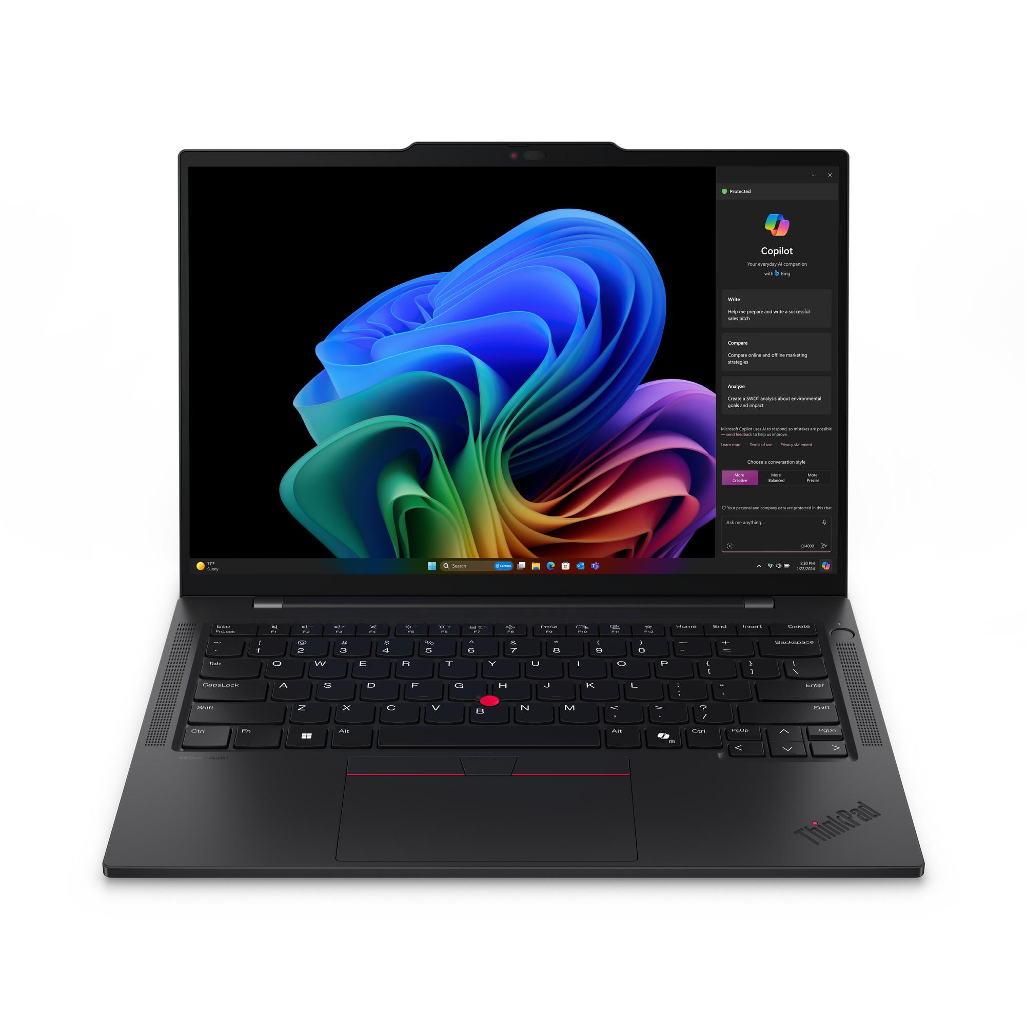 Lenovo ThinkPad T14s Gen 6 (Snapdragon) Qualcomm Snapdragon X1E-78-100 Computer portatile 356 cm (14") WUXGA 32 GB LPDDR5x-SDRA