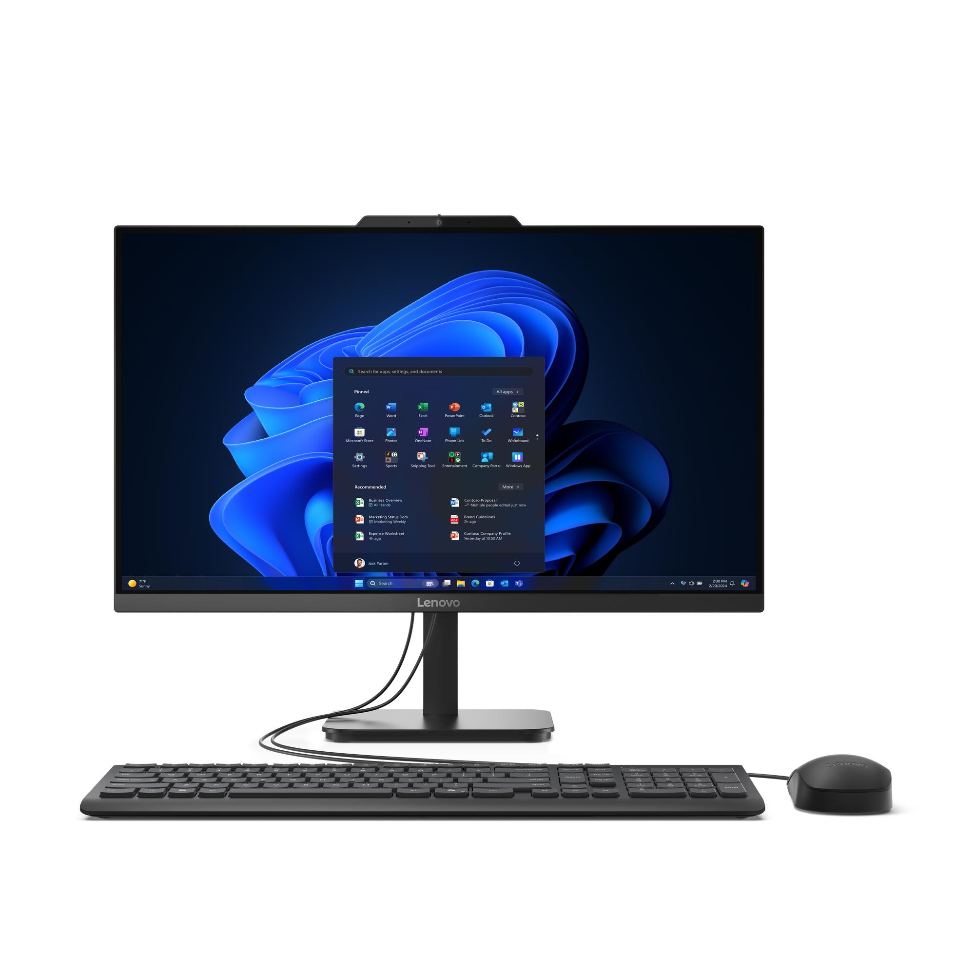 Lenovo V100 Intel N N100 605 cm (23.8") 1920 x 1080 Pixel PC All-in-one 8 GB DDR4-SDRAM 512 GB SSD Windows 11 Pro Wi-Fi 6 (802.