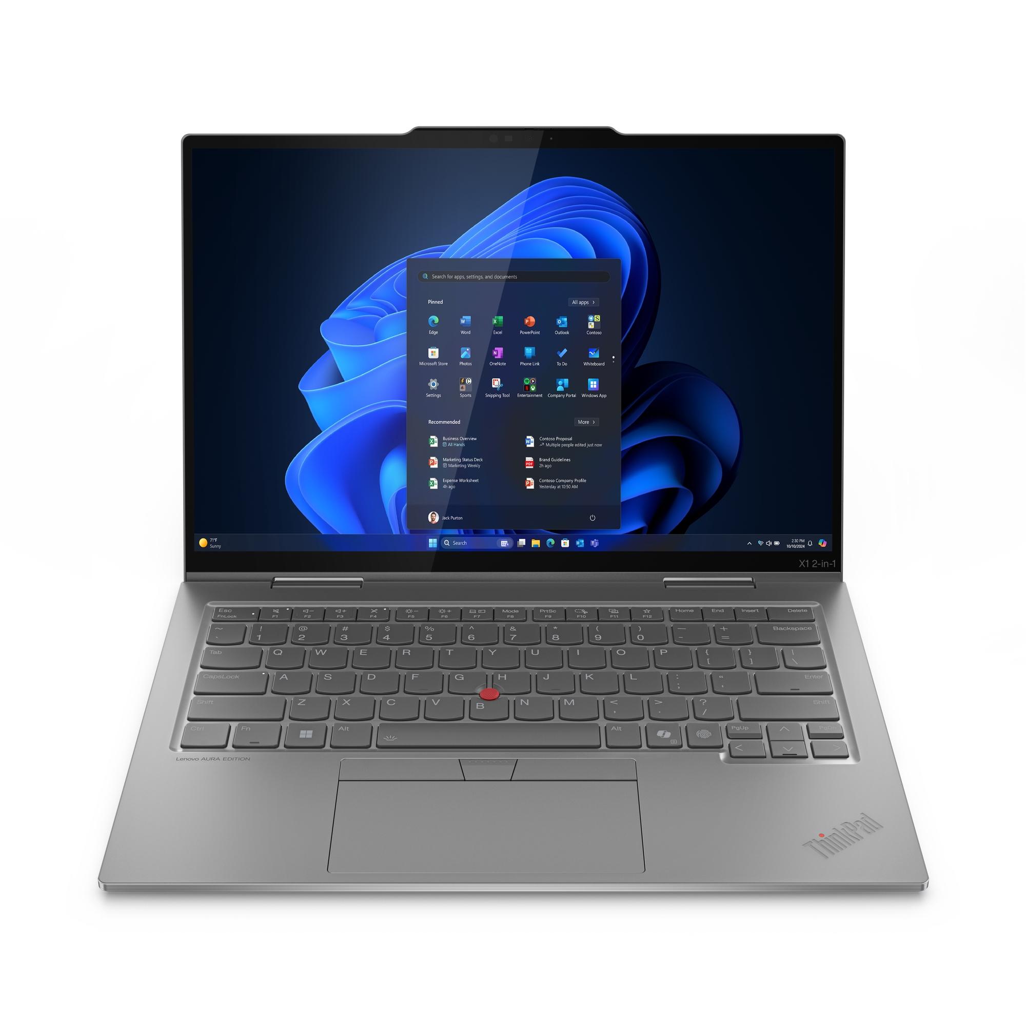 Lenovo ThinkPad X1 2-in-1 Gen 10 Intel Core Ultra 7 258V Ibrido (2 in 1) 35,6 cm (14") Touch screen 2.8K 32 GB LPDDR5x-SDRAM 1
