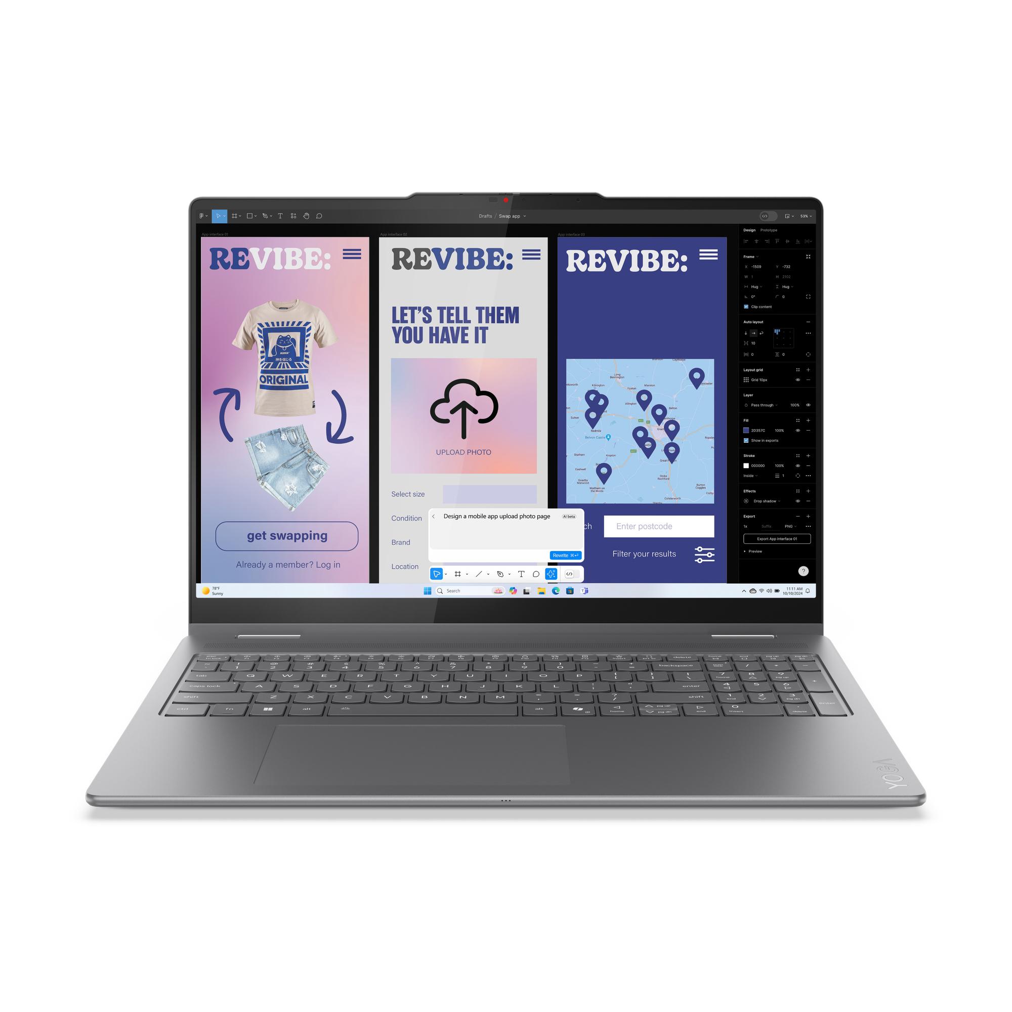 Lenovo Yoga 7 2-in-1 16ILL10 Copilot+ PC Intel Core Ultra 7 258V Ibrido (2 in 1) 40,6 cm (16") Touch screen 2.8K 32 GB LPDDR5x-