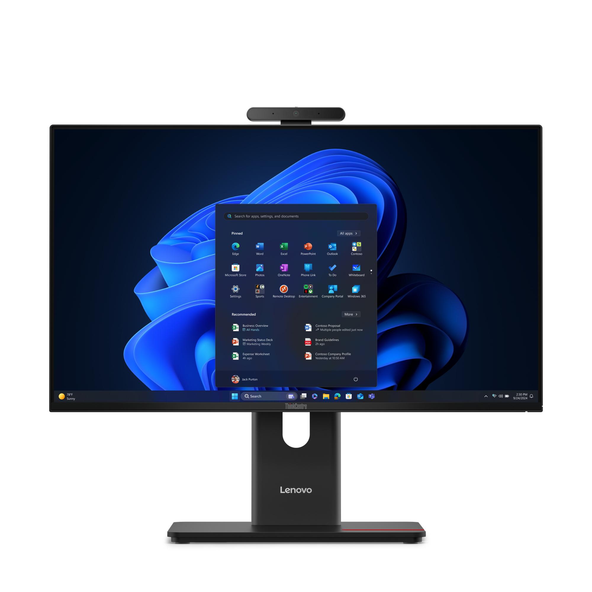 Lenovo ThinkCentre M70a Gen 6 Intel Core Ultra 5 225T 60,5 cm (23.8") 1920 x 1080 Pixel Touch screen PC All-in-one 16 GB DDR5-S