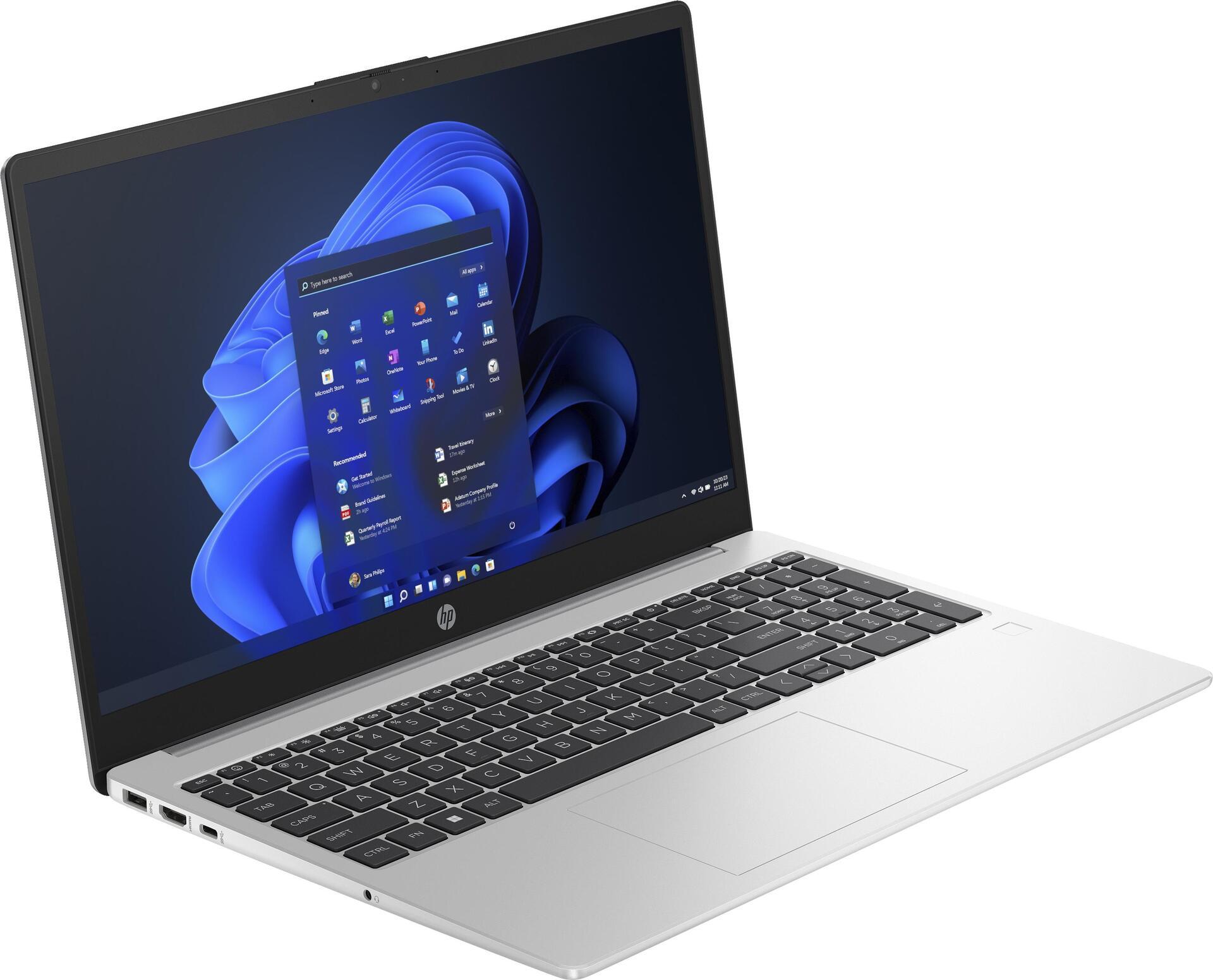 HP 250 G10 Notebook - Intel Core i5 1335U / 1.3 GHz - Win 11 Pro - Intel Iris Xe Grafikkarte - 16 GB RAM - 512 GB SSD NVMe - 39