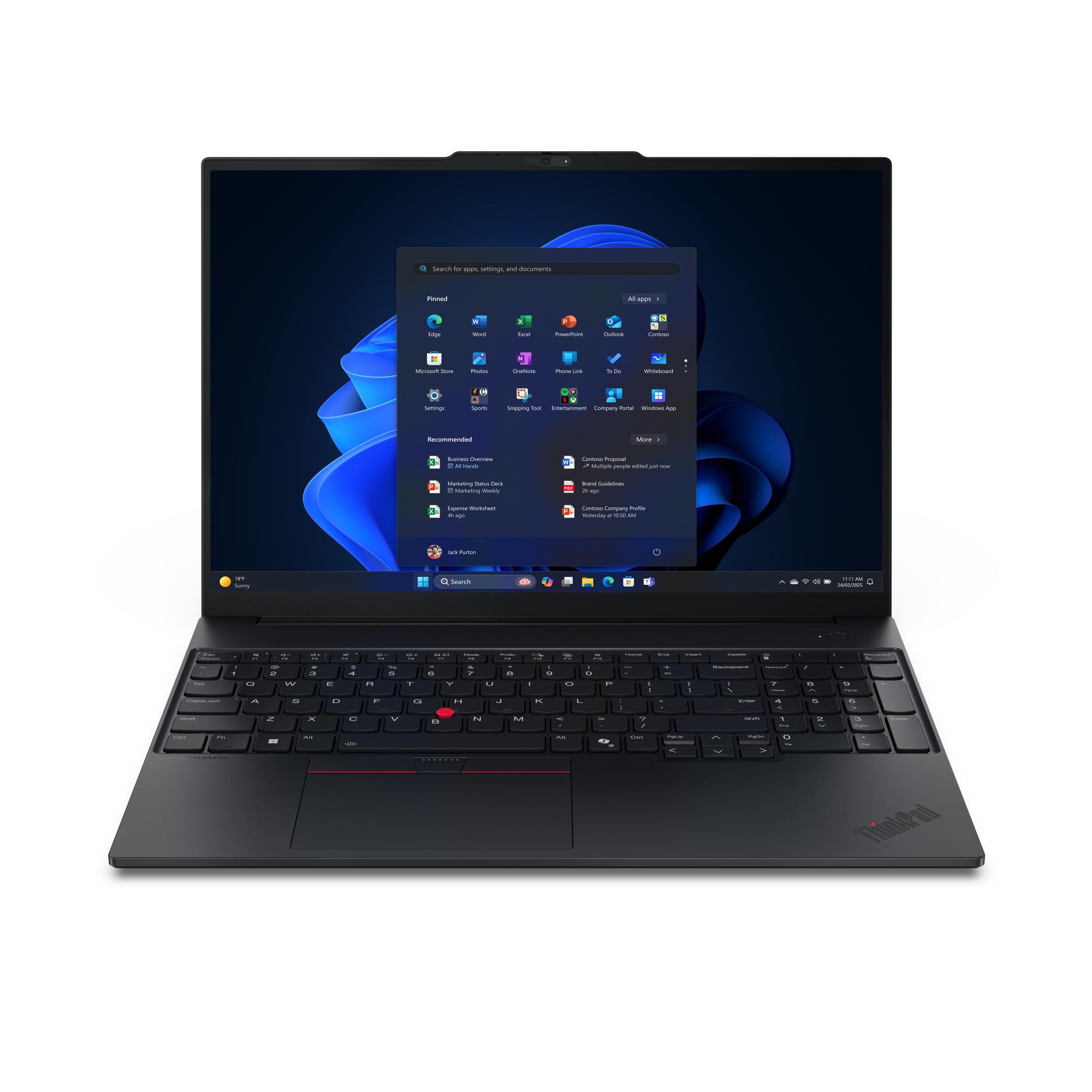 Lenovo ThinkPad E16 Gen 3 (Intel) Intel Core Ultra 5 225U Computer portatile 40,6 cm (16") WUXGA 16 GB DDR5-SDRAM 512 GB SSD Wi