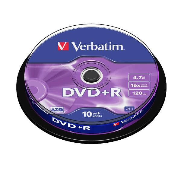 Verbatim DVDR Matt Silver 47 GB 10 pz