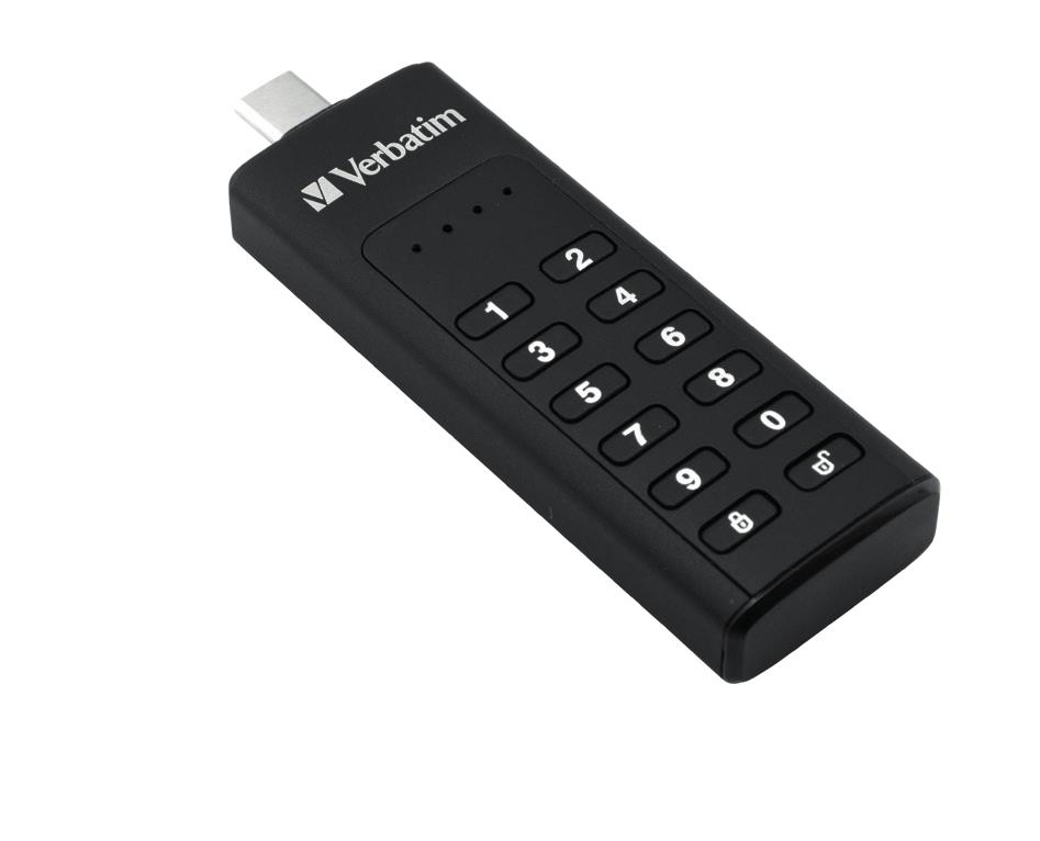 Verbatim Keypad Secure - Memoria USB 3.0 con tastierino d'Ã‚â€™accesso e crittografia dei dati - 64 GB - Nero