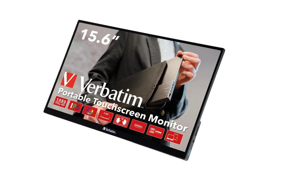 Verbatim 49592 Monitor PC 39,6 cm (15.6") 1920 x 1080 Pixel Full HD LCD Touch screen Nero