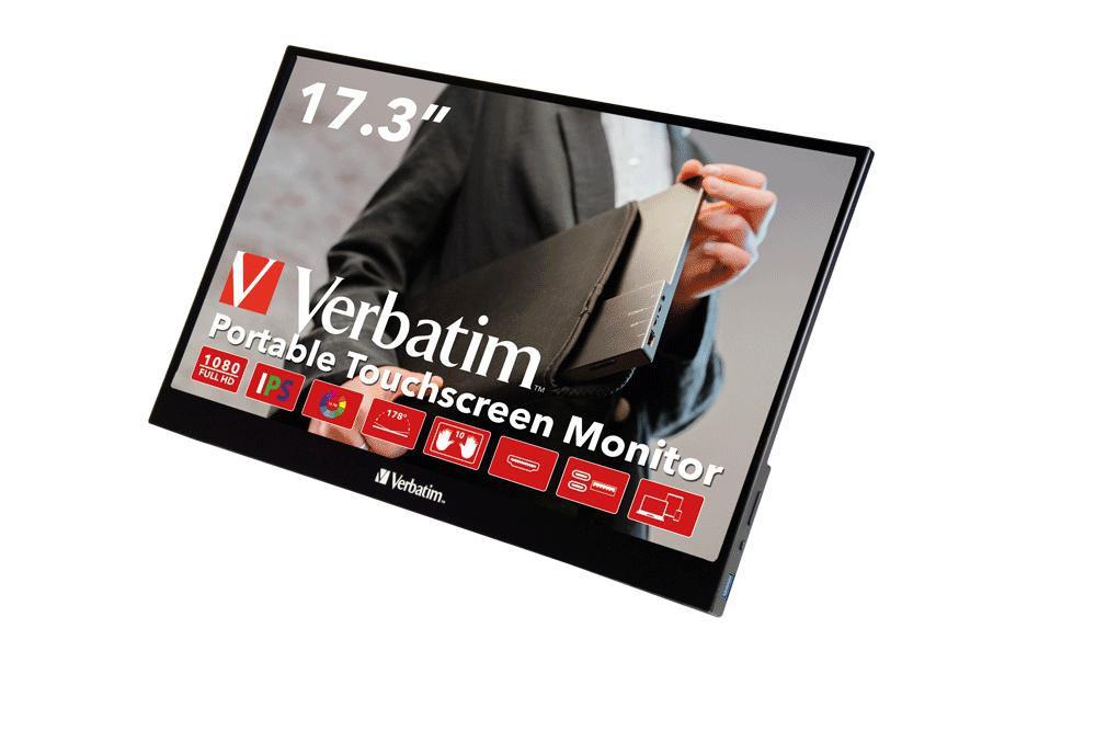 Verbatim 49593 Monitor PC 43,9 cm (17.3") 1920 x 1080 Pixel Full HD LCD Touch screen Nero