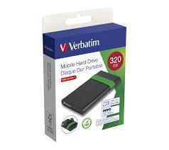 Verbatim 53110 disco rigido esterno 320 GB 5400 Giri/min 2.5" Micro-USB B 2.0/3.2 Gen 1 (3.1 Gen 1) Nero, Verde