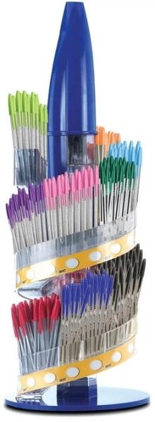 Bic Cristal Family Display da 770 penne a sfera - Punta tonda da 16 mm - Tratto da 042 mm - Inchiostro a base di olio - Colori