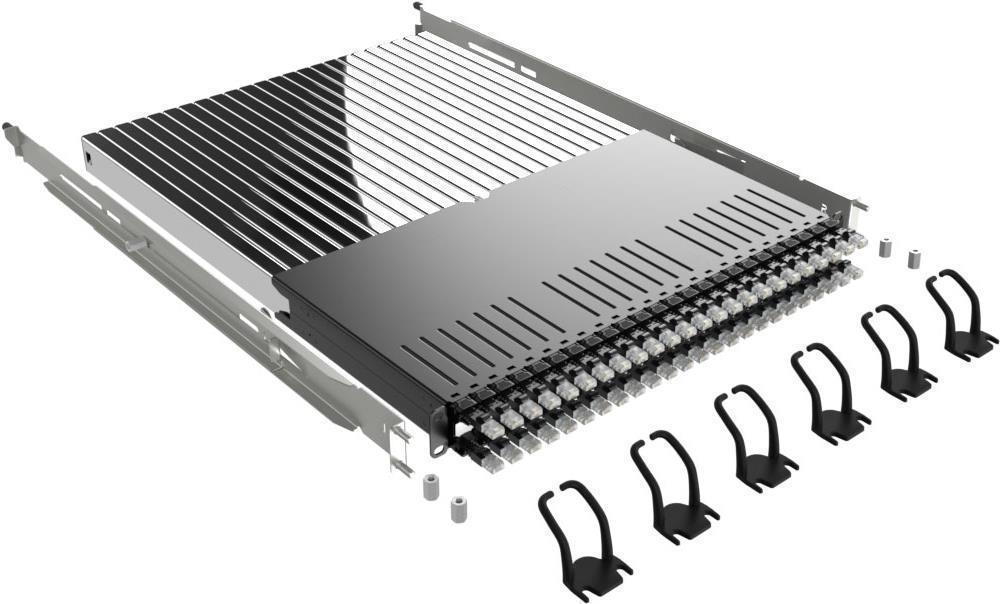 PATCHBOX P60STPXC6AX24K cavo di rete Nero 18 m Cat6a U/FTP STP (PATCHBOX PLUS CAT.6A STP BLACK 18MINCL. MOUNTING RAILS & 6 PCS