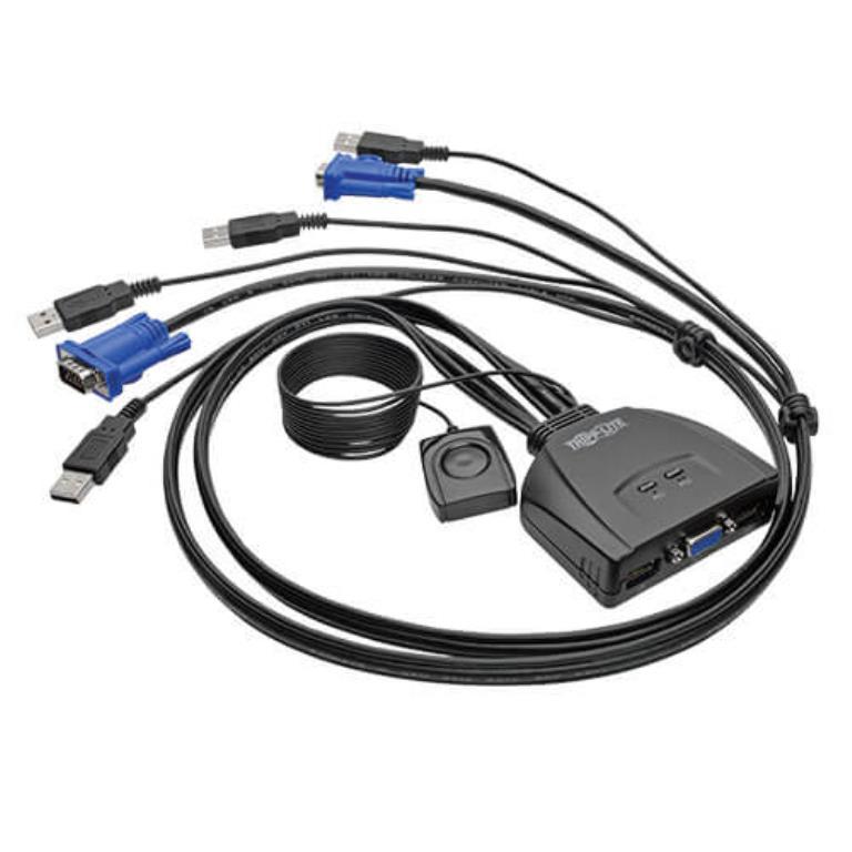 Tripp Lite Interruttore KVM 2 ports USB/VGA con cavi e condivisione di periferiche USB