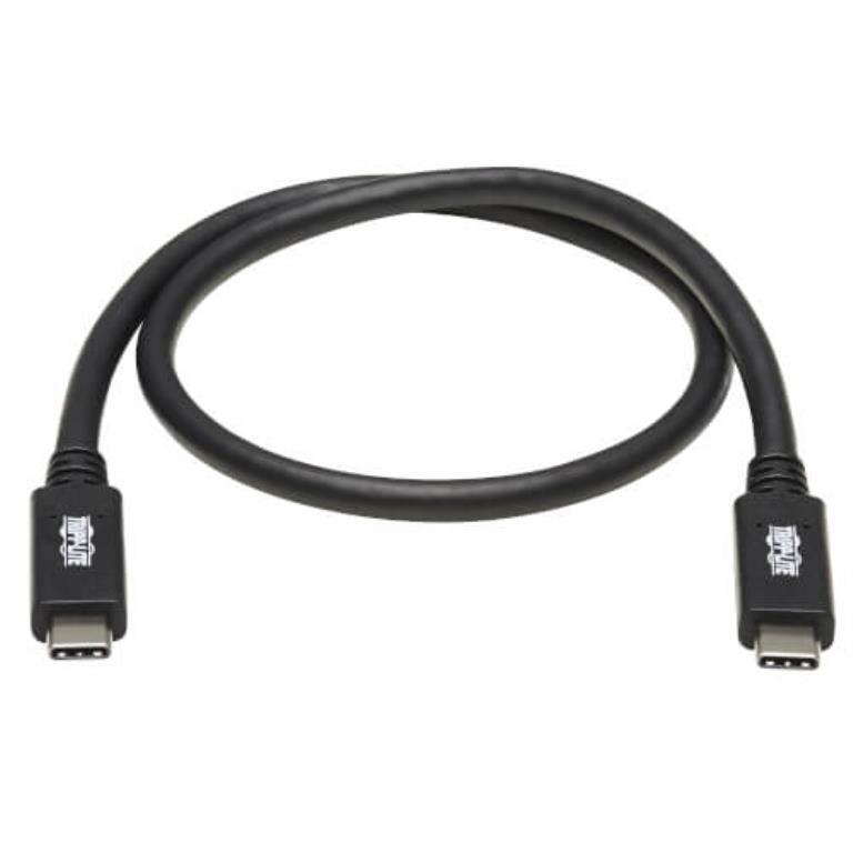 Tripp Lite cavo USB-C (M/M) - USB 3.1, Gen 2 (10 Gbps), potenza massima 5A (100W) - compatibile thunderbolt 3 - lunghezza 50 cm