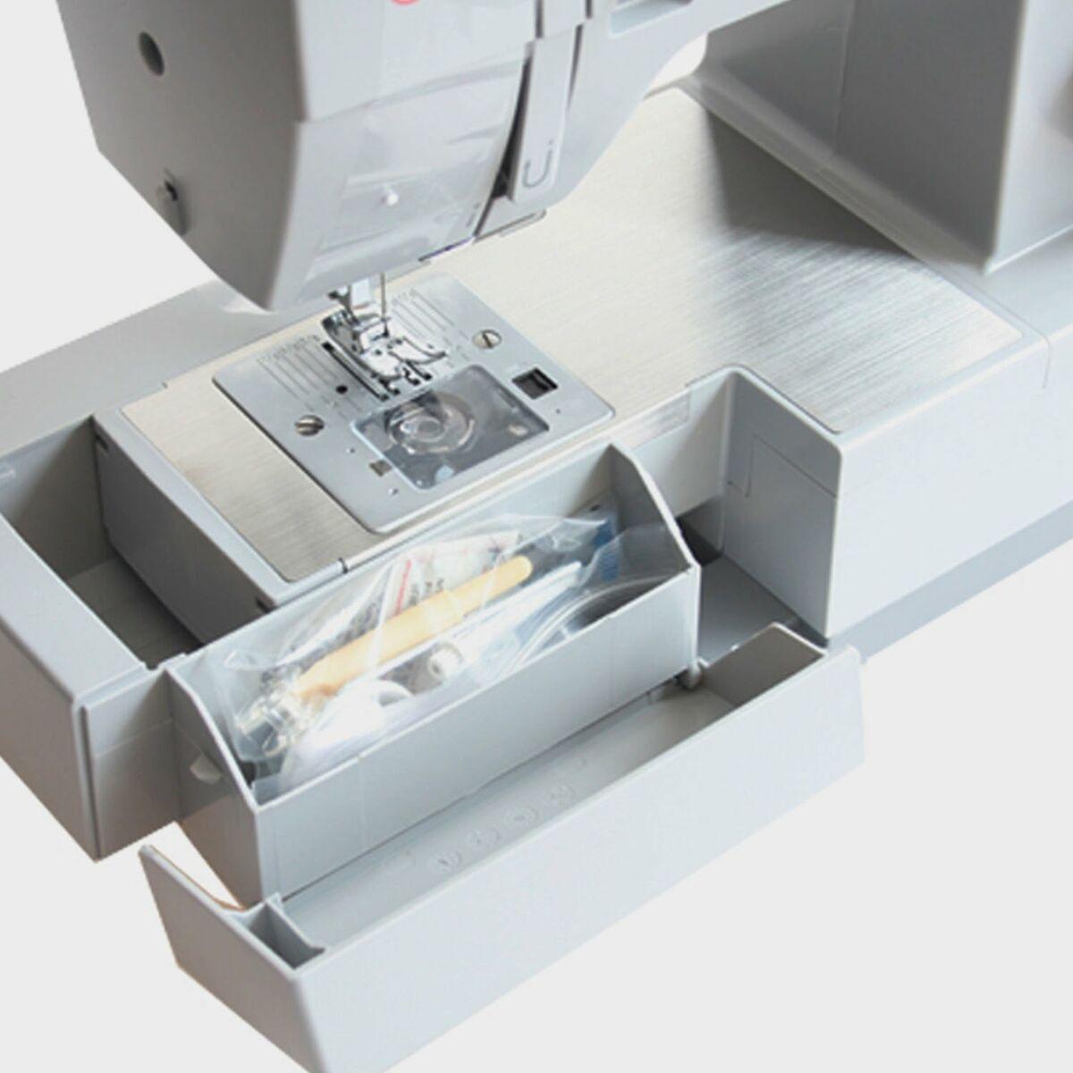Produkttyp Nhmaschine Freiarm Ja Nadeleinfdler Automatisch Merkmale Eingebautes Staufach fr Zubehr einstallbare Drckerfu Dru
