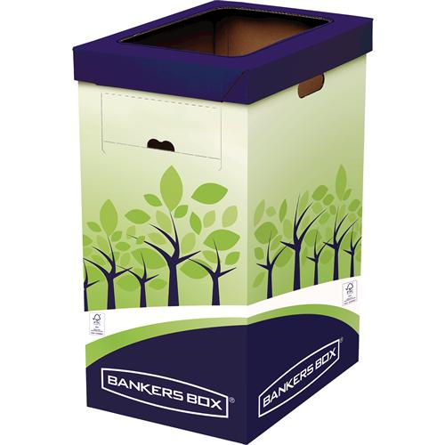 Contenitore per riciclaggio Fellowes Bankers Box da 69 litri - Certificazione FSC - Doppia apertura - Realizzato in resistente