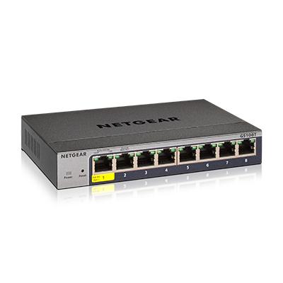 NETGEAR GS108T-300 Gestito L2/L3/L4 Gigabit Ethernet 10/100/1000 Grigio (NETGEAR Smart GS108Tv3 - Switch - smart - 8 x 10/100/1