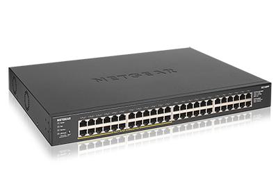 NETGEAR GS348PP Non gestito Gigabit Ethernet [10/100/1000] Supporto Power over Ethernet [PoE] Nero (48-PORT GB UNMGD POE+ SWITC