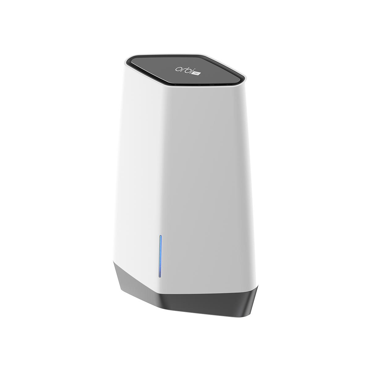 NETGEAR Orbi Pro WiFi 6 Tri-band Mesh System Router (SXR80) Banda tripla (2.4 GHz/5 GHz/5 GHz) Wi-Fi 6 (802.11ax) Grigio, Bianc